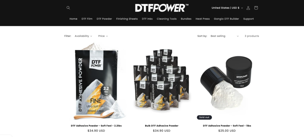 dtf power dtf powder brands
